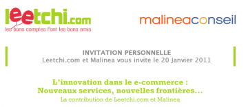 Invitation à l'event innovation dans le e-commerce du 20 janvier 2011